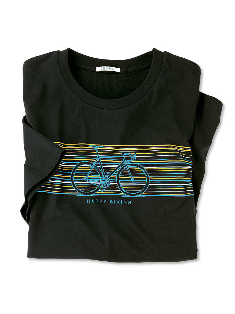 Herren-T-Shirt Happy Biking