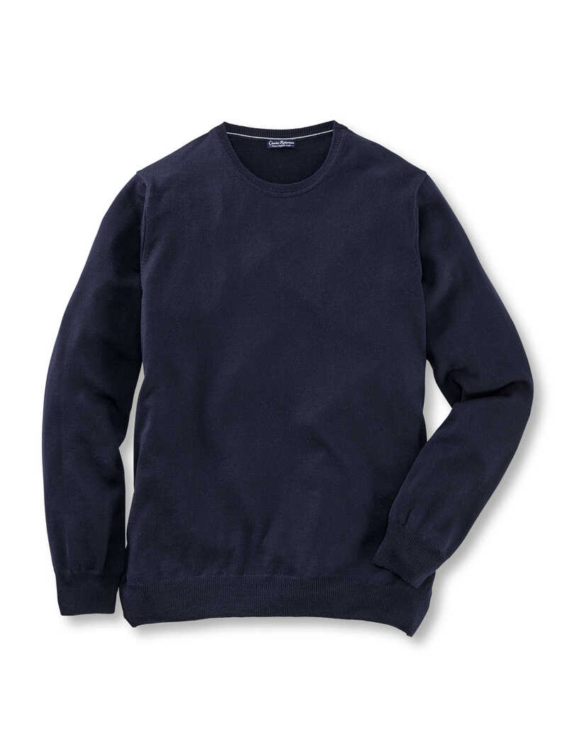 Rundhals-Merino-Pullover