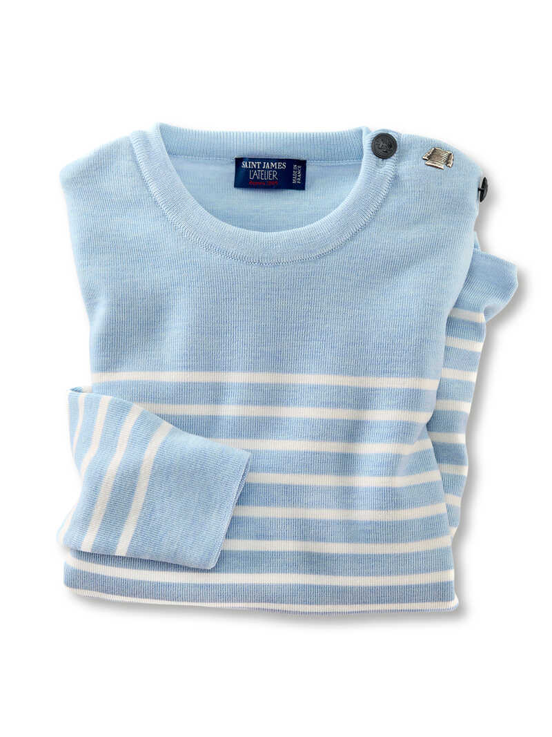 Marine-Pullover in Hellblau