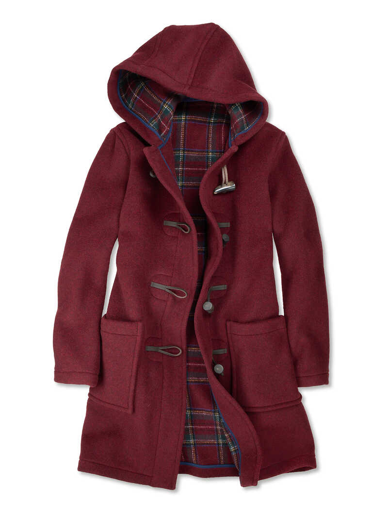 Roter Damen-Dufflecoat